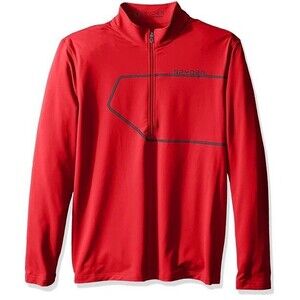 Spyder Commander Therma Stretch T-neck Half Zip Mens Sz XL Base Layer Red Black